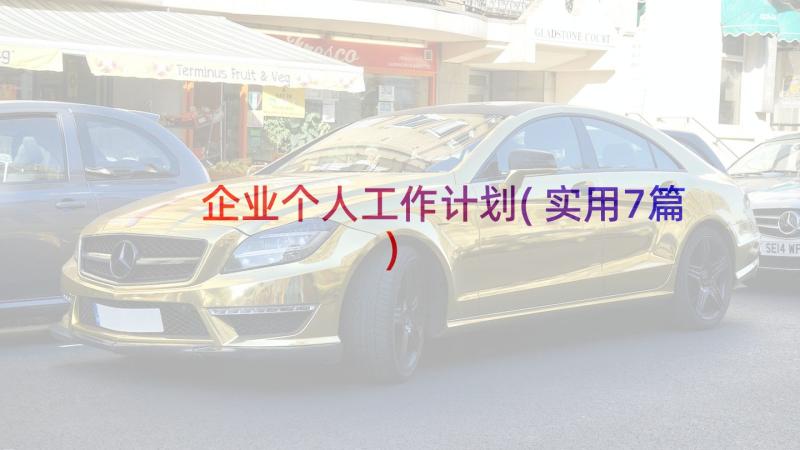 企业个人工作计划(实用7篇)