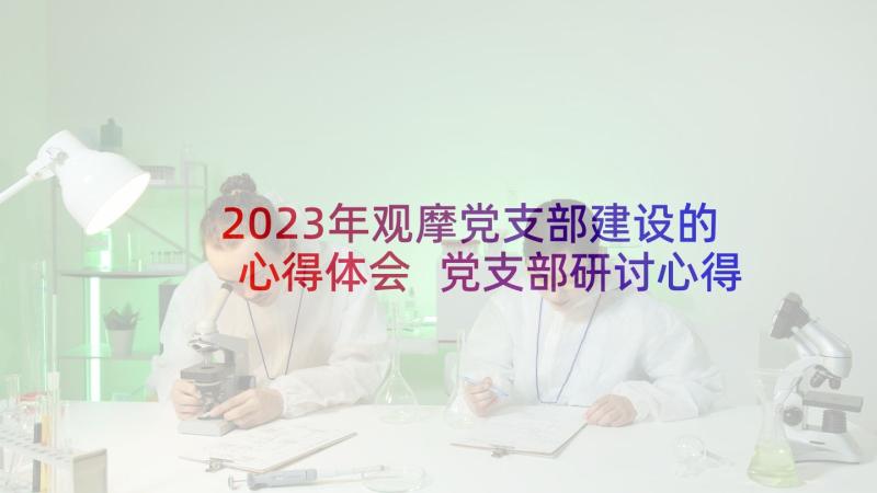 2023年观摩党支部建设的心得体会 党支部研讨心得体会(通用7篇)