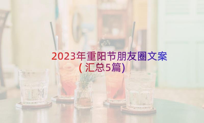 2023年重阳节朋友圈文案(汇总5篇)