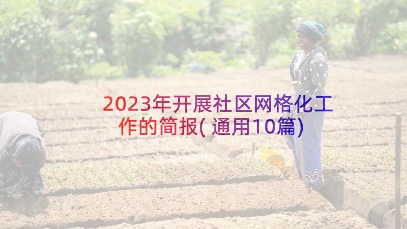 2023年开展社区网格化工作的简报(通用10篇)