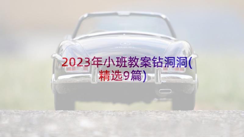 2023年小班教案钻洞洞(精选9篇)