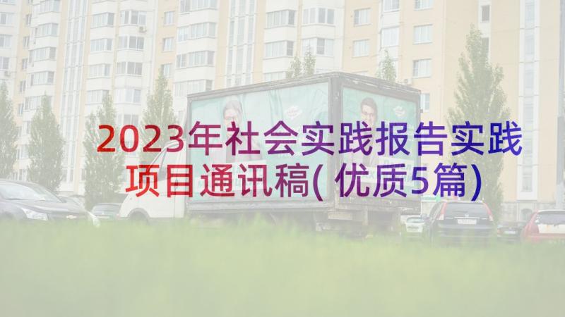 2023年社会实践报告实践项目通讯稿(优质5篇)