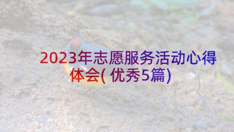 2023年志愿服务活动心得体会(优秀5篇)