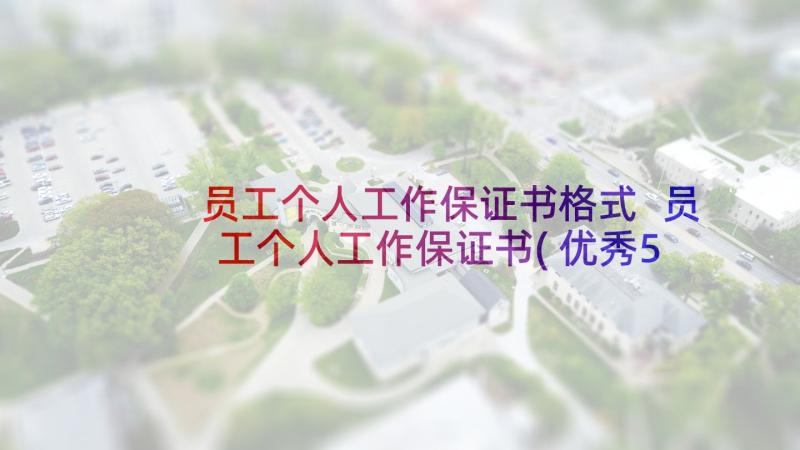 员工个人工作保证书格式 员工个人工作保证书(优秀5篇)