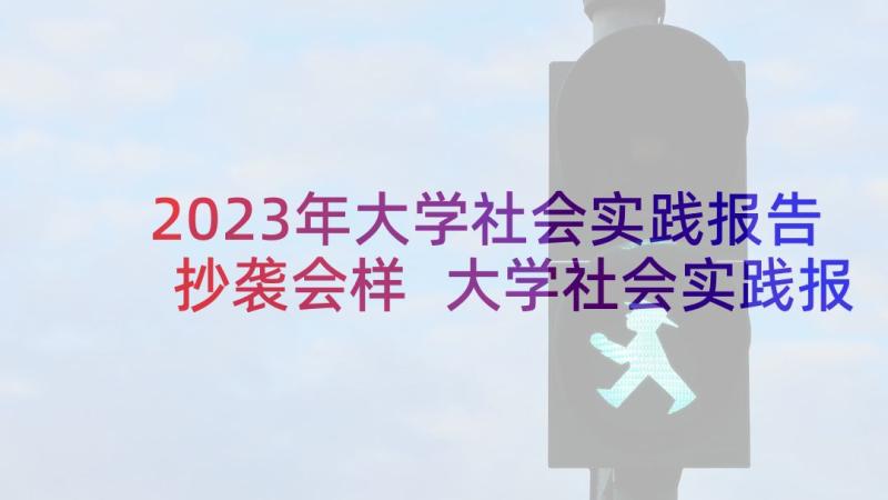 2023年大学社会实践报告抄袭会样 大学社会实践报告(优秀5篇)