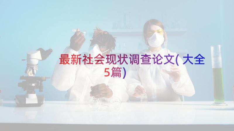 最新社会现状调查论文(大全5篇)