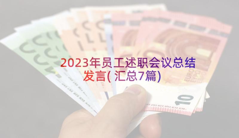 2023年员工述职会议总结发言(汇总7篇)