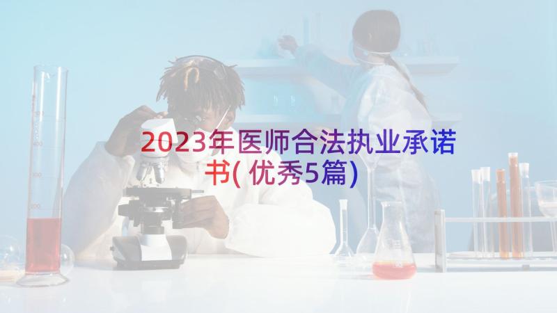2023年医师合法执业承诺书(优秀5篇)