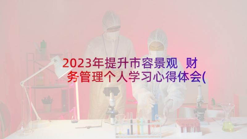 2023年提升市容景观 财务管理个人学习心得体会(模板7篇)