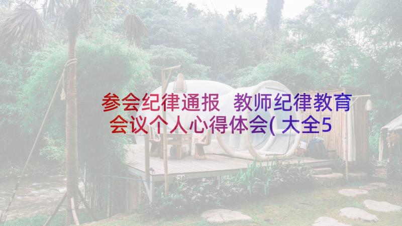 参会纪律通报 教师纪律教育会议个人心得体会(大全5篇)