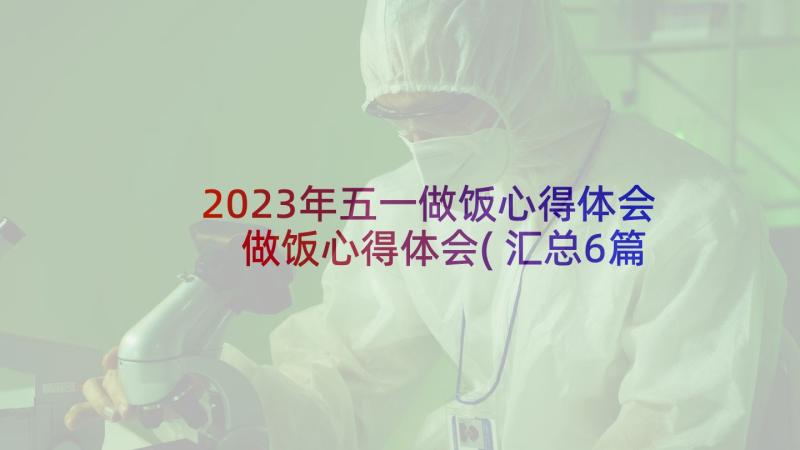 2023年五一做饭心得体会 做饭心得体会(汇总6篇)