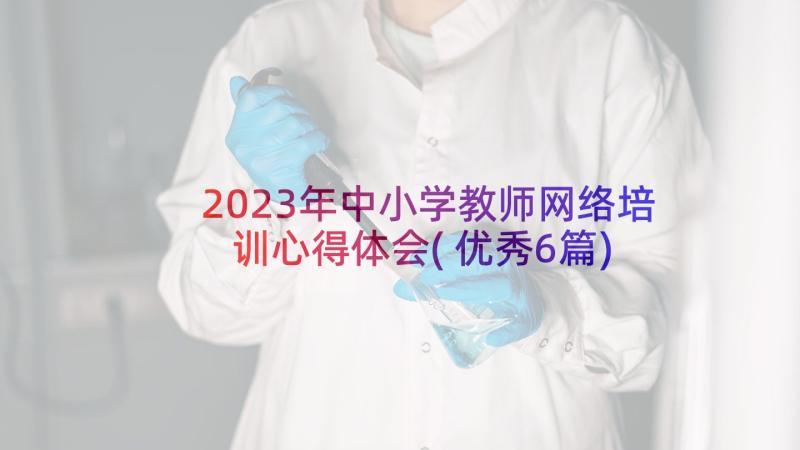 2023年中小学教师网络培训心得体会(优秀6篇)