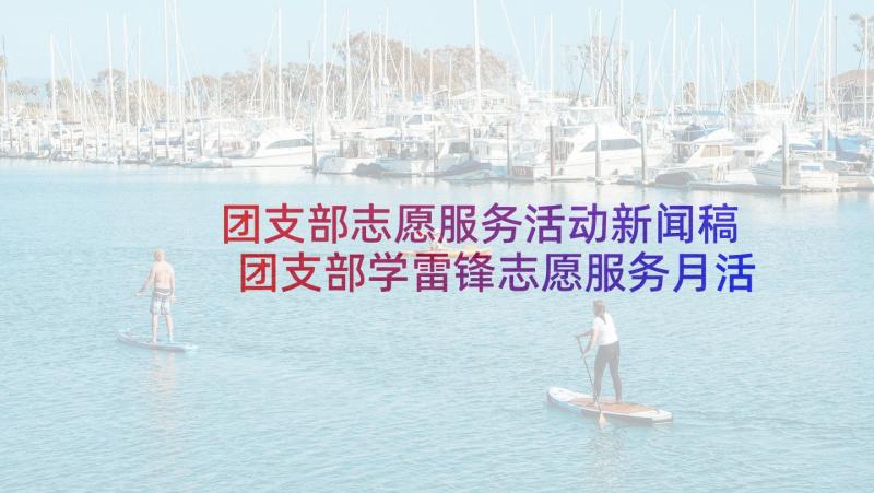 团支部志愿服务活动新闻稿 团支部学雷锋志愿服务月活动总结(实用5篇)