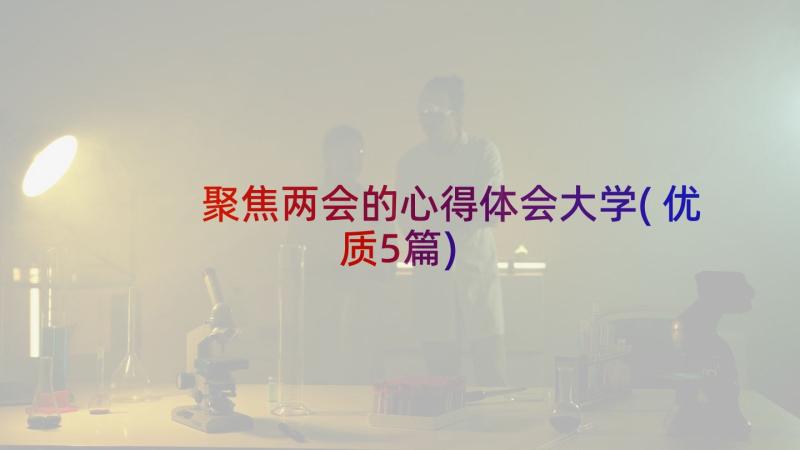 聚焦两会的心得体会大学(优质5篇)