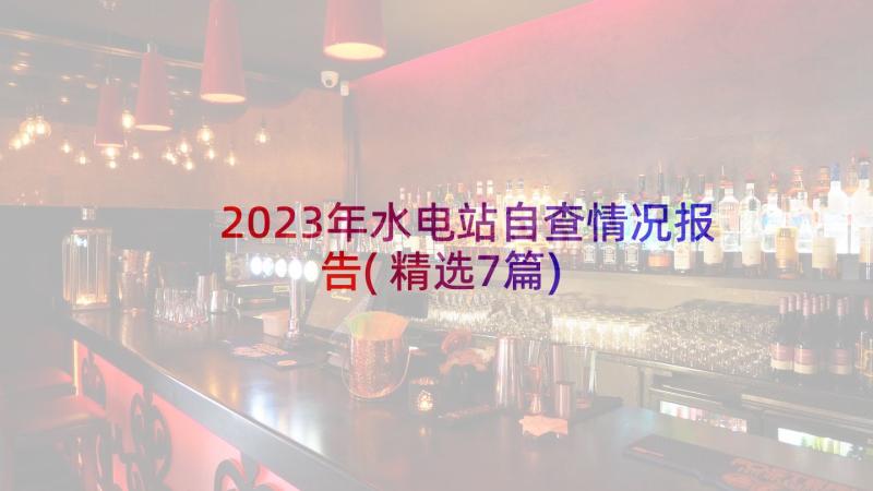 2023年水电站自查情况报告(精选7篇)