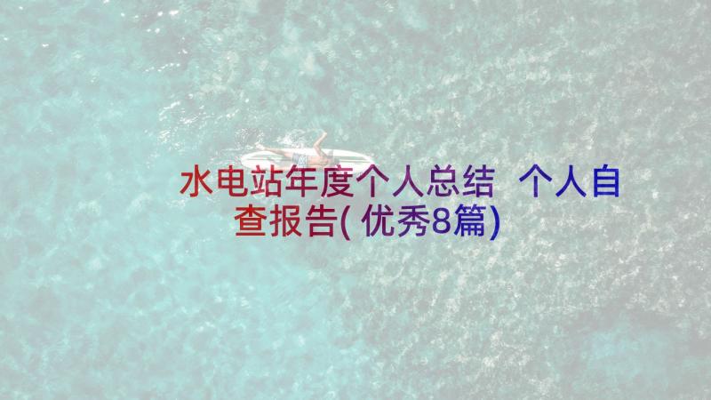 水电站年度个人总结 个人自查报告(优秀8篇)