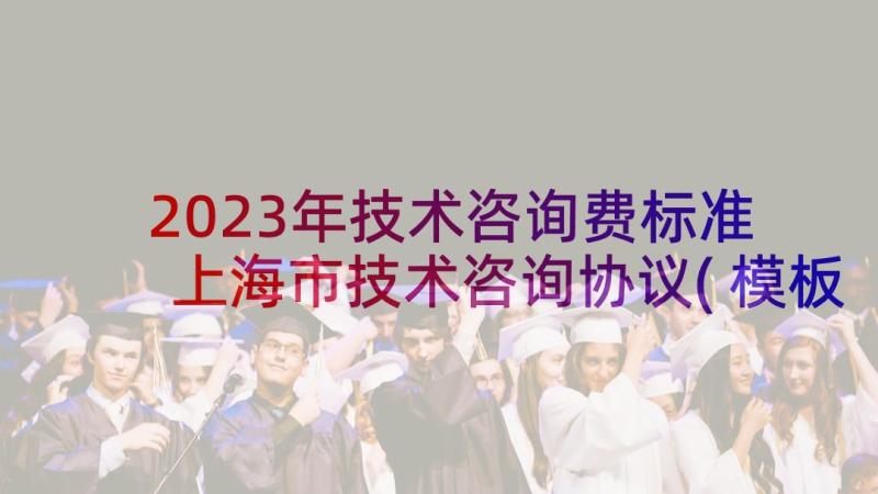 2023年技术咨询费标准 上海市技术咨询协议(模板8篇)