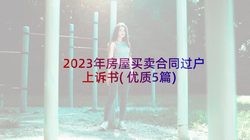 2023年房屋买卖合同过户上诉书(优质5篇)