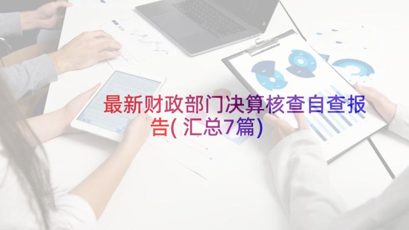 最新财政部门决算核查自查报告(汇总7篇)