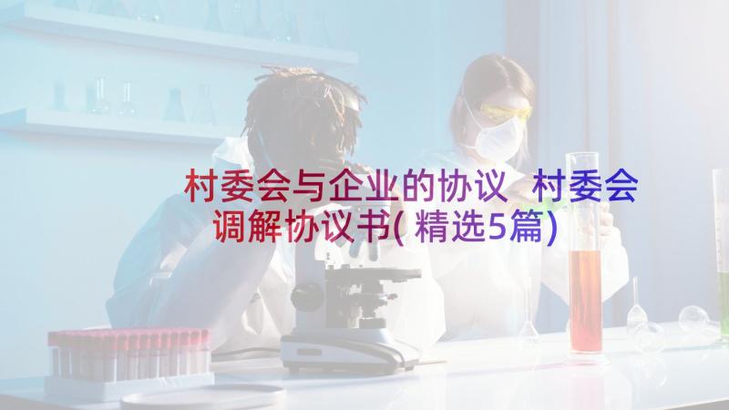 村委会与企业的协议 村委会调解协议书(精选5篇)