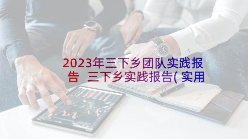 2023年三下乡团队实践报告 三下乡实践报告(实用8篇)