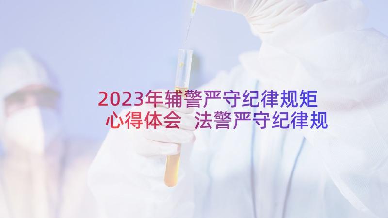 2023年辅警严守纪律规矩心得体会 法警严守纪律规矩心得体会(实用5篇)