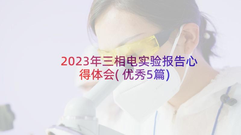 2023年三相电实验报告心得体会(优秀5篇)