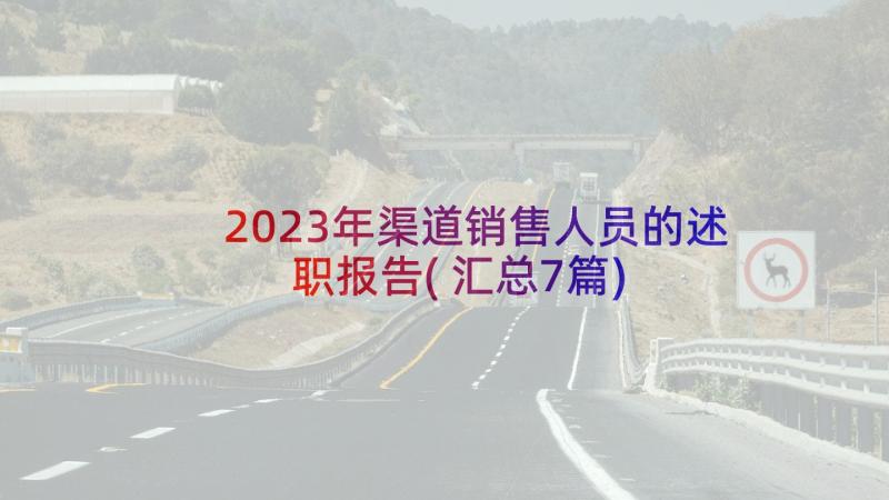 2023年渠道销售人员的述职报告(汇总7篇)