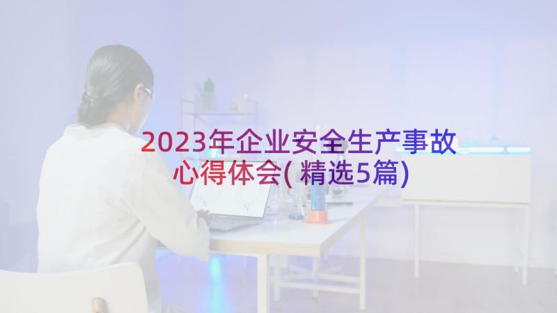 2023年企业安全生产事故心得体会(精选5篇)