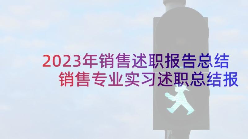 2023年销售述职报告总结 销售专业实习述职总结报告(模板9篇)