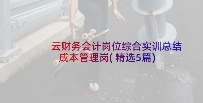 云财务会计岗位综合实训总结成本管理岗(精选5篇)