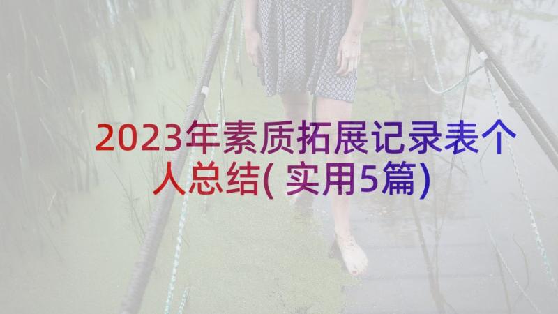 2023年素质拓展记录表个人总结(实用5篇)