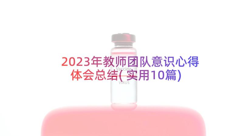 2023年教师团队意识心得体会总结(实用10篇)