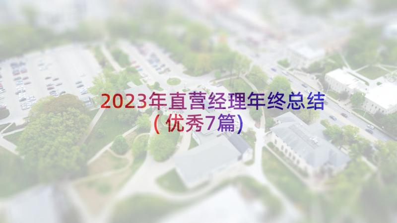 2023年直营经理年终总结(优秀7篇)