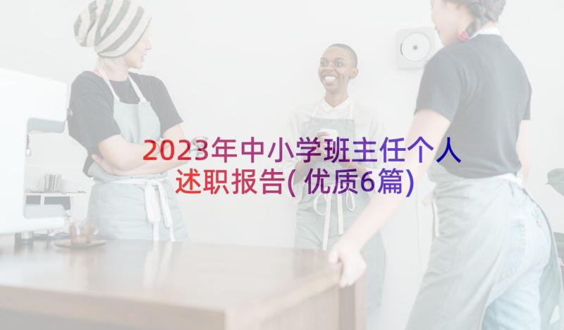 2023年中小学班主任个人述职报告(优质6篇)