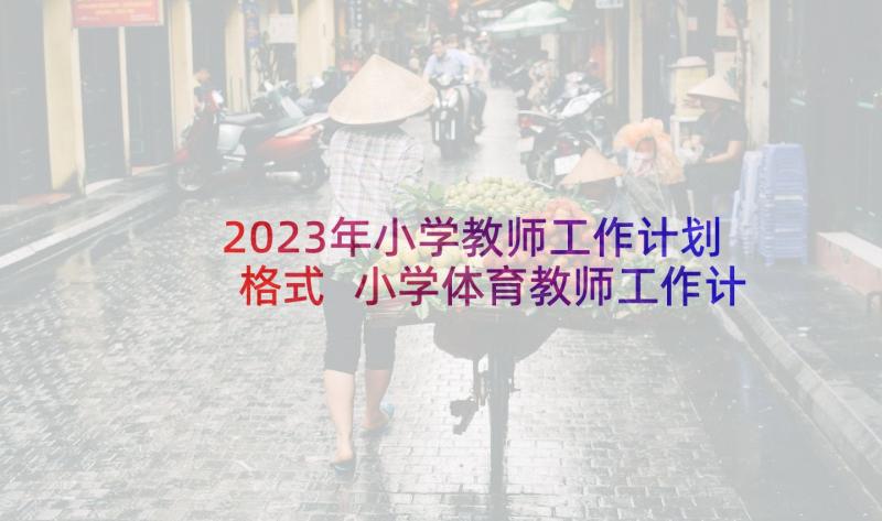 2023年小学教师工作计划格式 小学体育教师工作计划格式(优秀5篇)