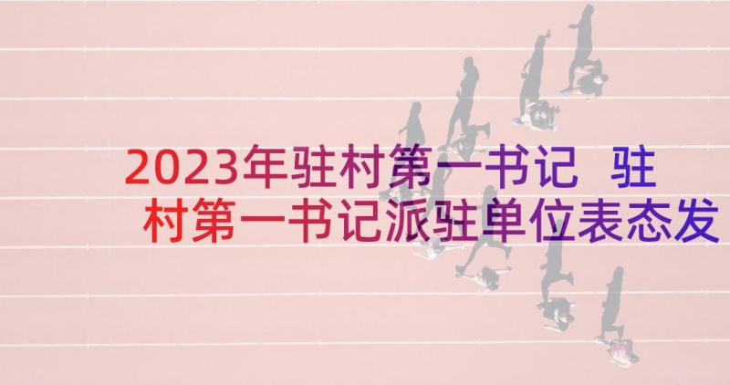 2023年驻村第一书记 驻村第一书记派驻单位表态发言(汇总5篇)