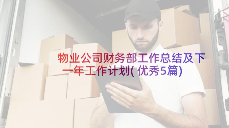 物业公司财务部工作总结及下一年工作计划(优秀5篇)