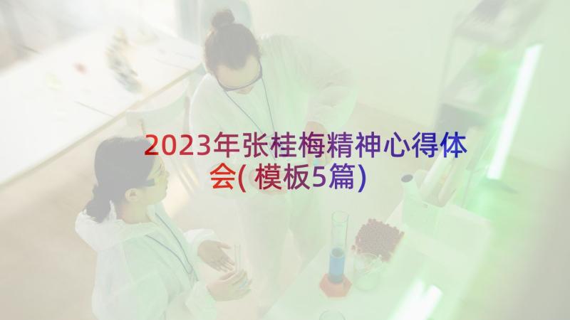 2023年张桂梅精神心得体会(模板5篇)