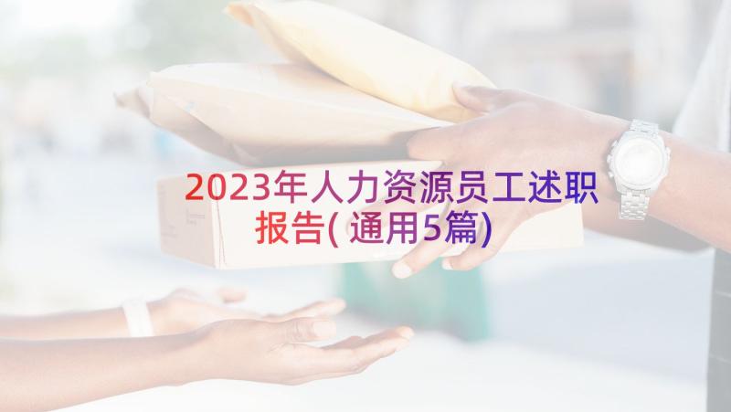 2023年人力资源员工述职报告(通用5篇)