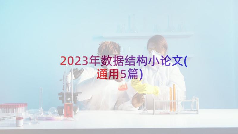 2023年数据结构小论文(通用5篇)