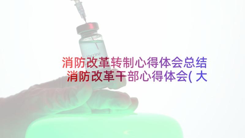 消防改革转制心得体会总结 消防改革干部心得体会(大全5篇)