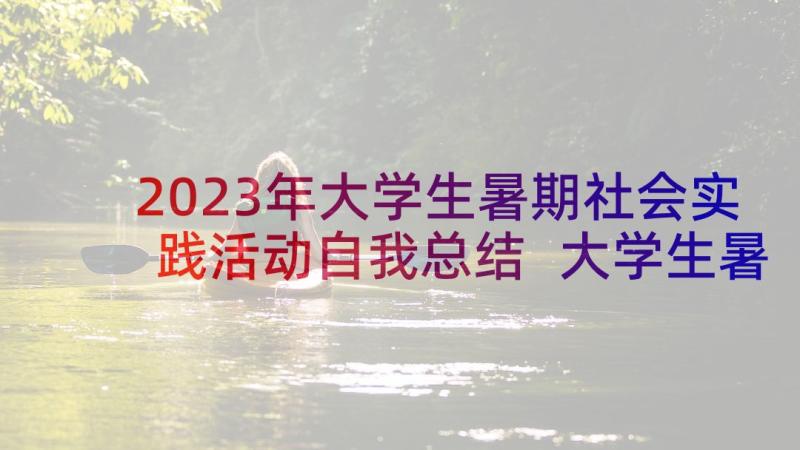 2023年大学生暑期社会实践活动自我总结 大学生暑期社会实践报告(大全7篇)