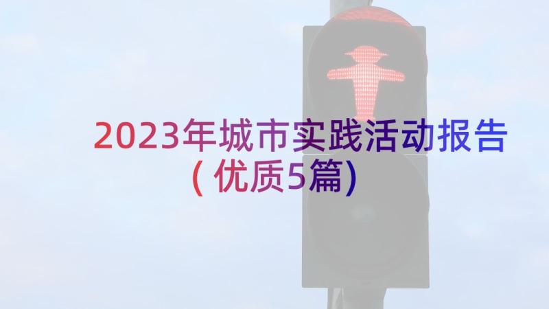 2023年城市实践活动报告(优质5篇)