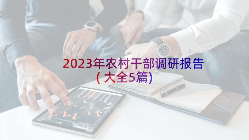 2023年农村干部调研报告(大全5篇)