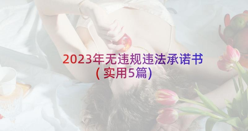 2023年无违规违法承诺书(实用5篇)