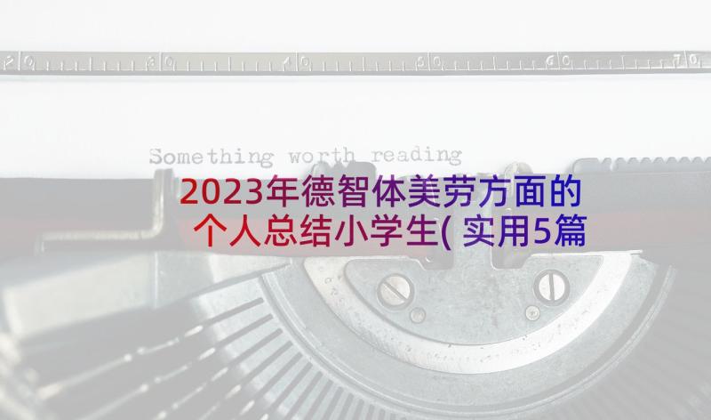 2023年德智体美劳方面的个人总结小学生(实用5篇)