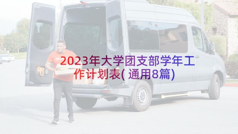 2023年大学团支部学年工作计划表(通用8篇)