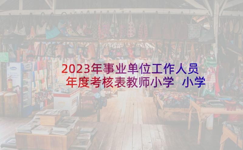 2023年事业单位工作人员年度考核表教师小学 小学教师事业单位年度考核个人总结(通用5篇)