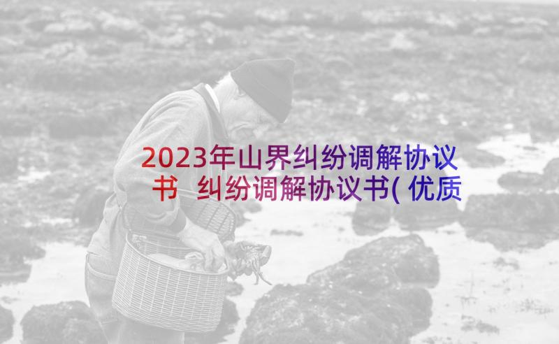 2023年山界纠纷调解协议书 纠纷调解协议书(优质6篇)